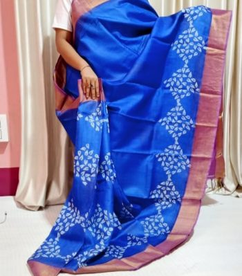 Royal Blue Banarasi Pure Silk Saree – Handloom Emporium